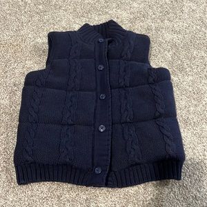 Janie and Jack sweater vest in size 2T navy blue.